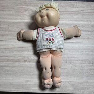 VTG 1996 Mattel‎ Cabbage Patch OlympiKids Plush Doll Team Mascot First Edition
